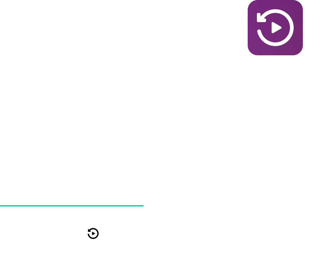 Панель керування відео контентом (пауза, перемотування, почати спочатку)