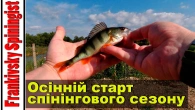 Осінній старт спінінгового сезону | Ловля окуня на силікон на мальовничому ставочку