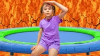 The Floor Is Lava Story | Vania Mania Kids hide on the Trampoline