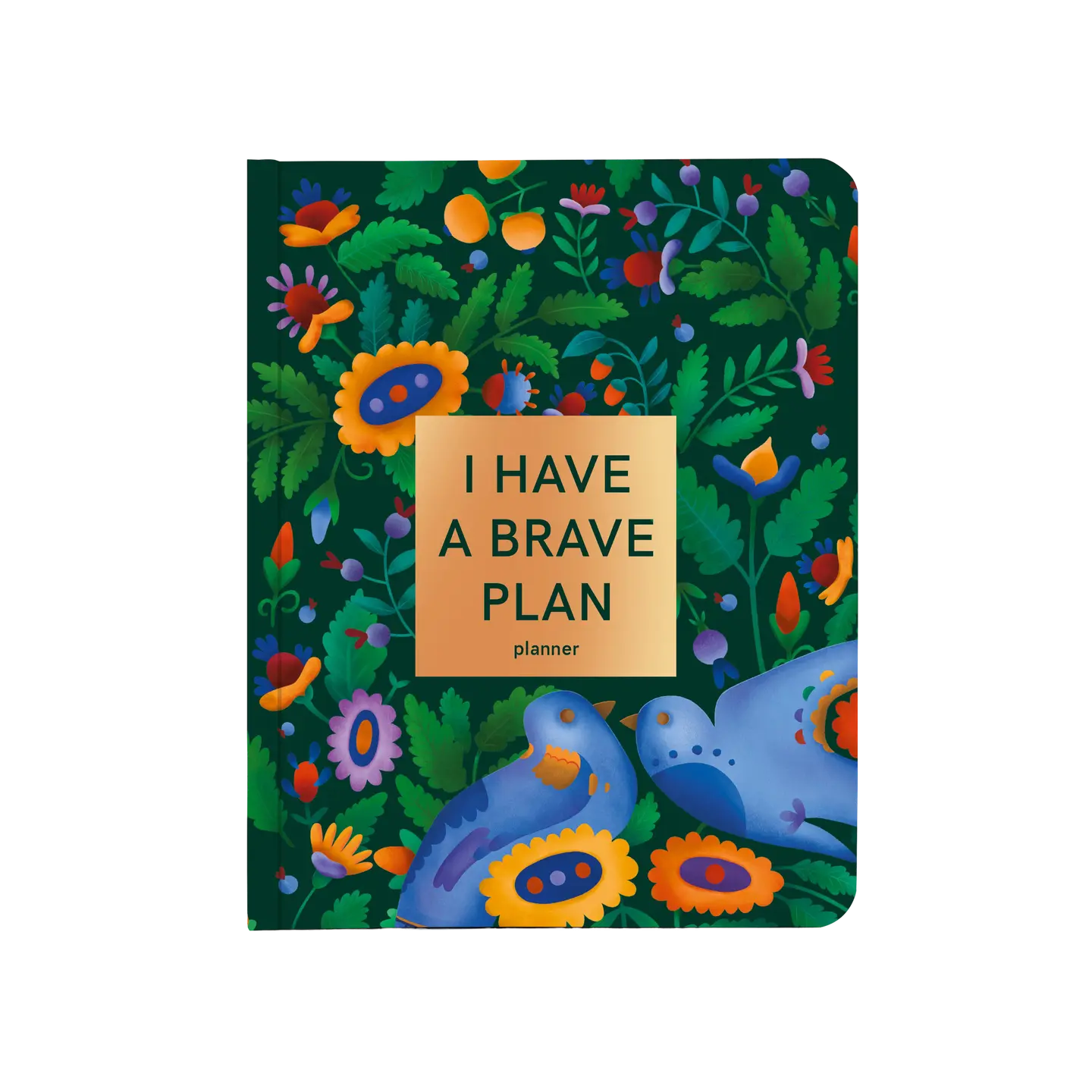 Блокнот для планування "I HAVE A BRAVE PLAN" квіти зелений