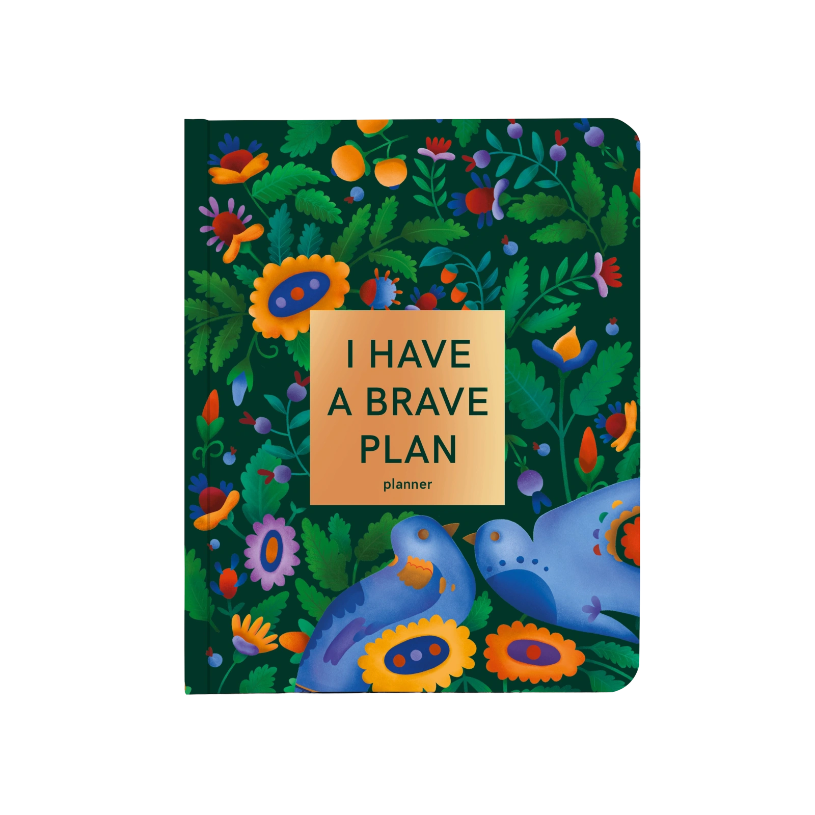 Блокнот для планування "I HAVE A BRAVE PLAN" квіти зелений