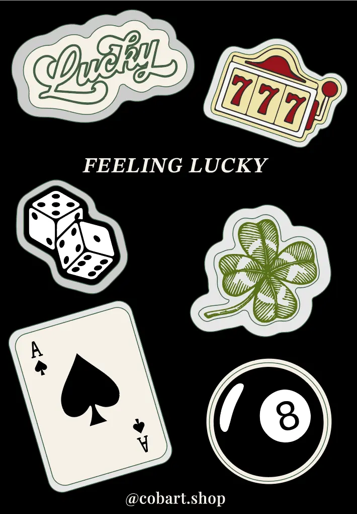 Обкладника "Стікерпак 3Д «Feeling lucky»" Обкладинка "Стікерпак 3Д «Feeling lucky»"