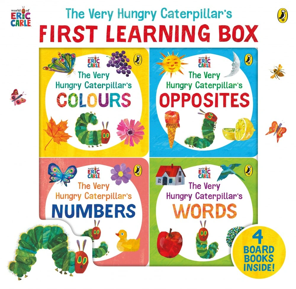 The Very Hungry Caterpillar's First Learning Box 4 books inside