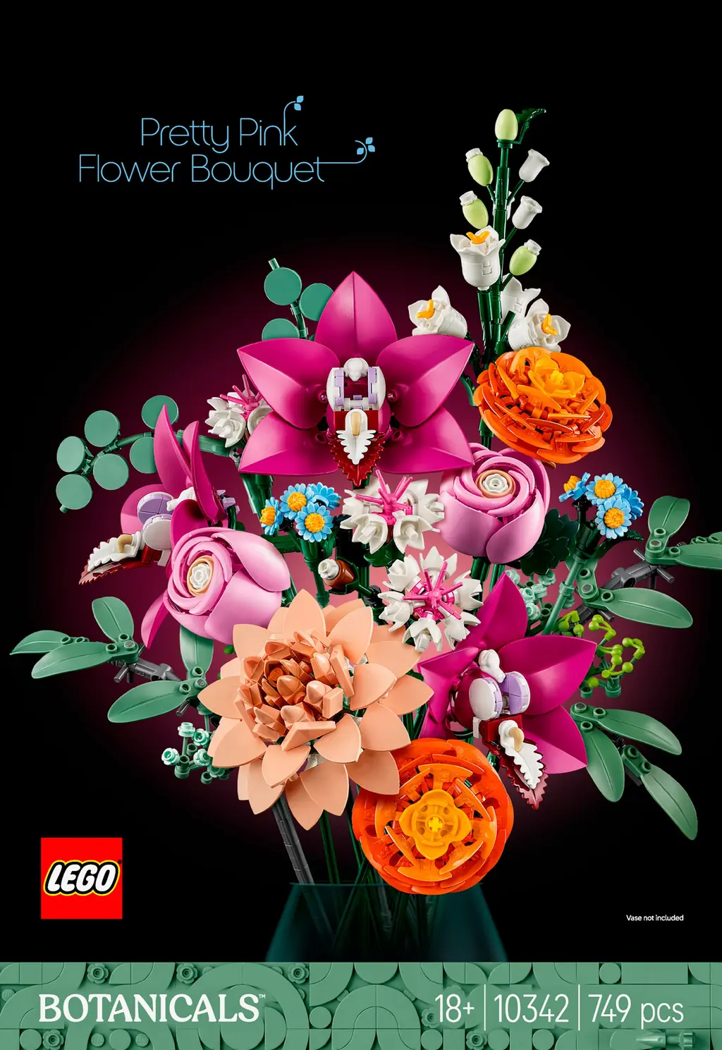 Обкладинка "Конструктор ​LEGO Милий рожевий букет квітів"