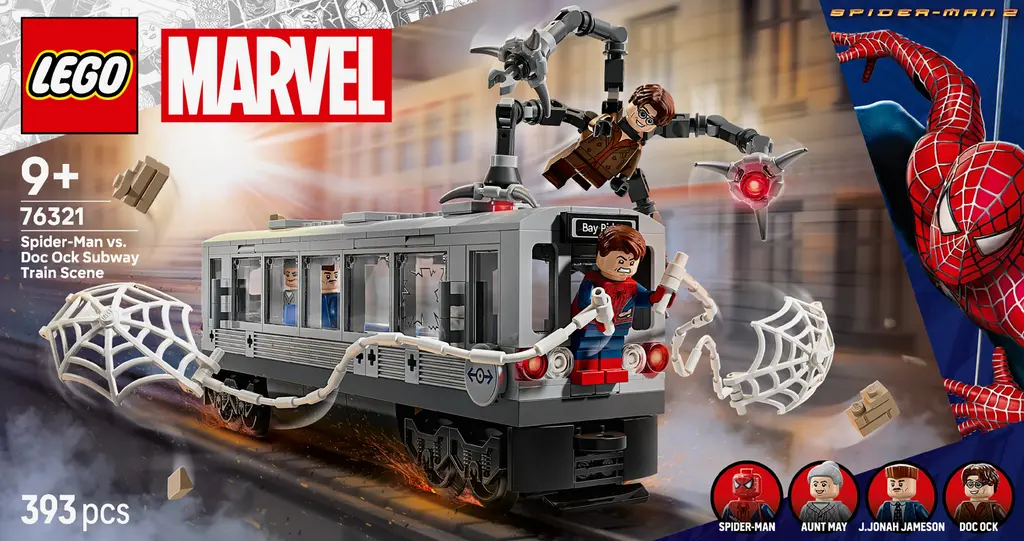 Обкладинка "Конструктор LEGO Людина-Павук проти Дока Ока: Сцена в метро"