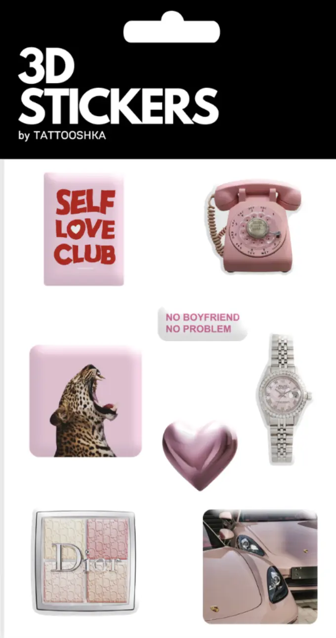 3D стікери «Pink lover»