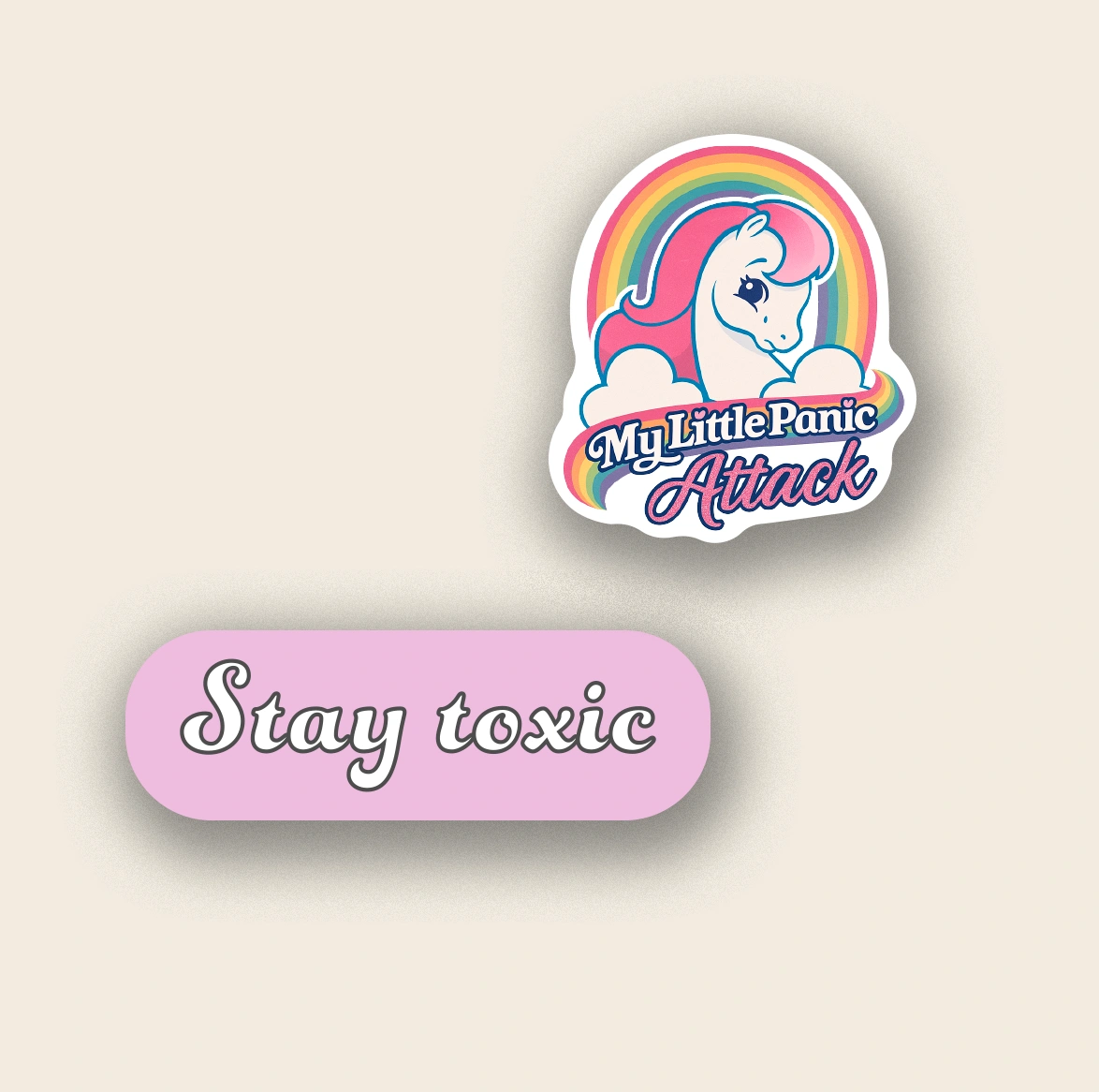 Набір 3Д стікерів «Panic»