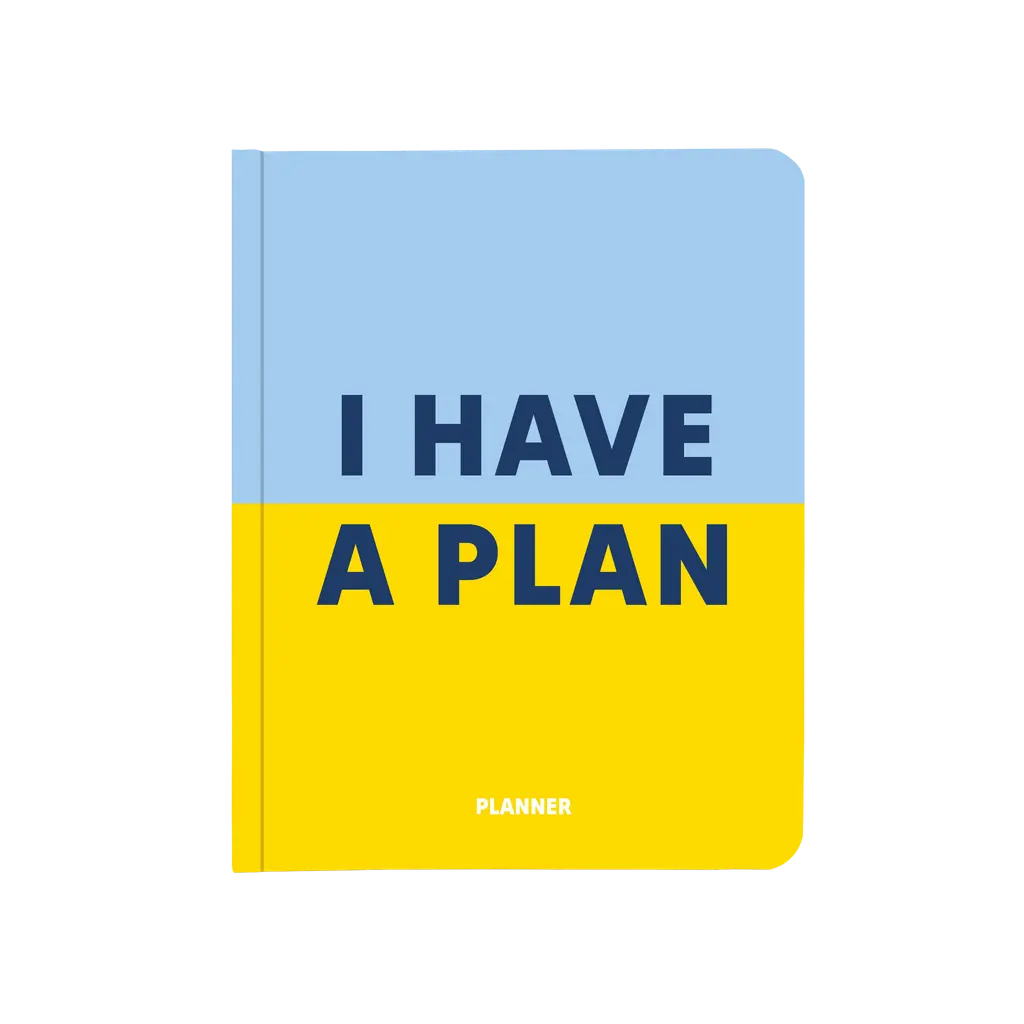 Обкладника "Блокнот для планування "I HAVE A PLAN" блакитно-жовтий" Обкладинка "Блокнот для планування "I HAVE A PLAN" блакитно-жовтий"