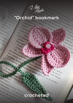 “Orchid” bookmark, crocheted