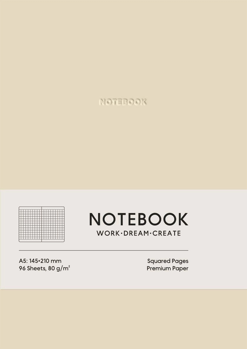 Обкладника "Блокнот «Notebook» у клітинку (капучино)" Обкладинка "Блокнот «Notebook» у клітинку (капучино)"