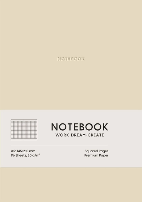 Блокнот «Notebook» у клітинку (капучино)