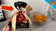 How to make Gift Wrapping out of a Chip Bag(Ingenious Trick)