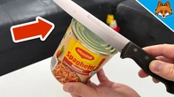 How to open a Can without a Can Opener(In just a few Seconds)