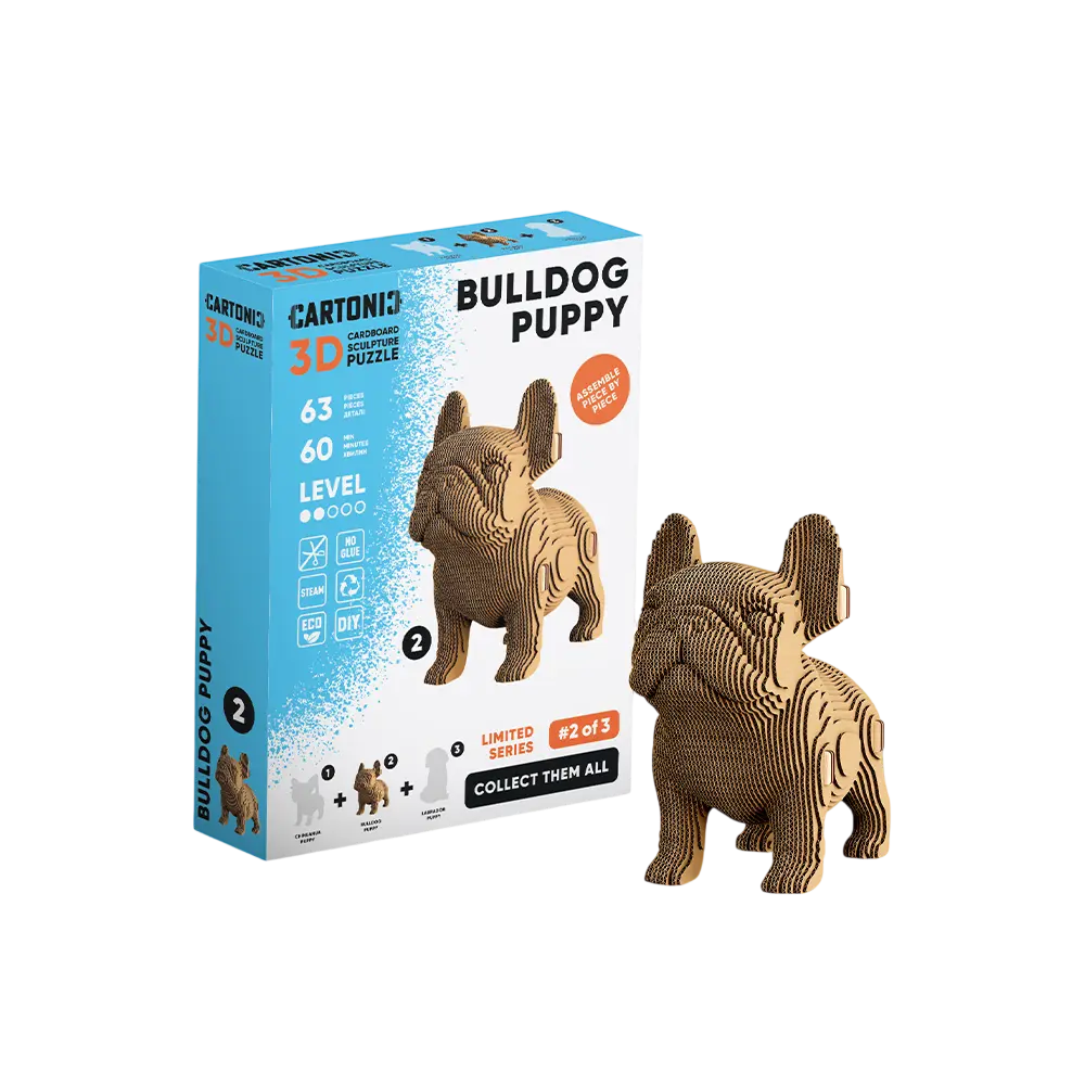 Картонний конструктор «Cartonic 3D Puzzle BULLDOG PUPPY»