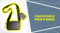 Bolsos de hombre de moda.