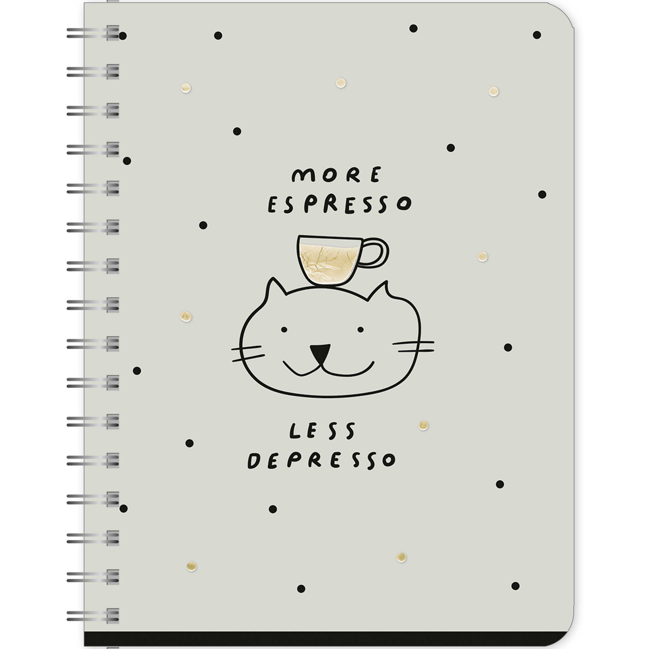 Зошит для записів "More espresso, less depresso"
