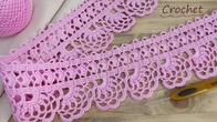 Very simple crochet pattern Ribbon lace Border EASY for beginners Чарівне мереживо в'язання гачком