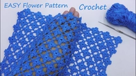 SUPER EASY Beautiful Flower Pattern Crochet СУПЕР легкий ЦВЕТОЧНЫЙ УЗОР для вязания крючком