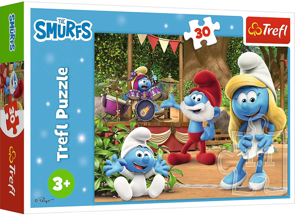 Обкладинка "Пазл Trefl The Smurfs Смурфет і Смурфики 30 елементів"