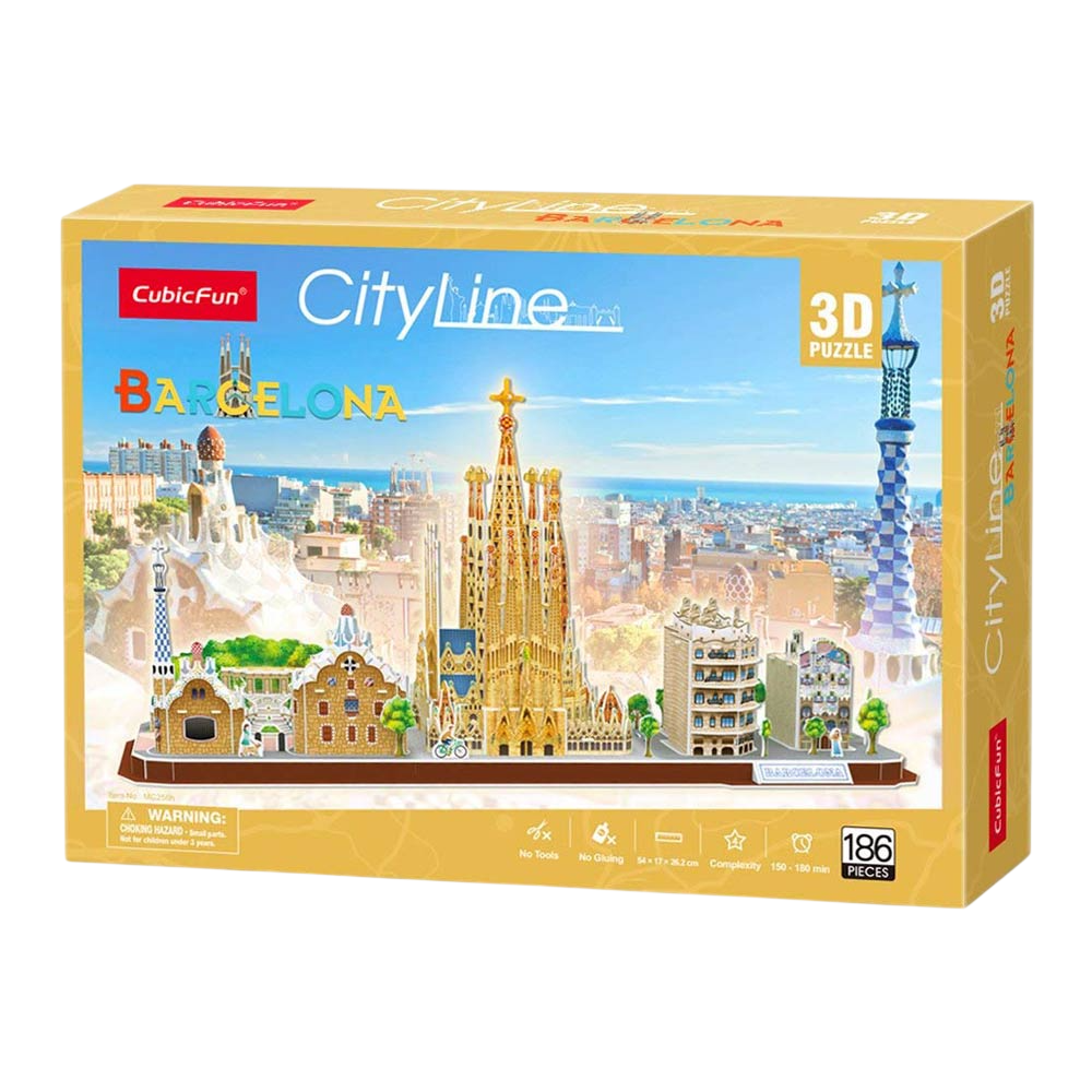 Конструктор 3D Cubic Fun City line Barcelona