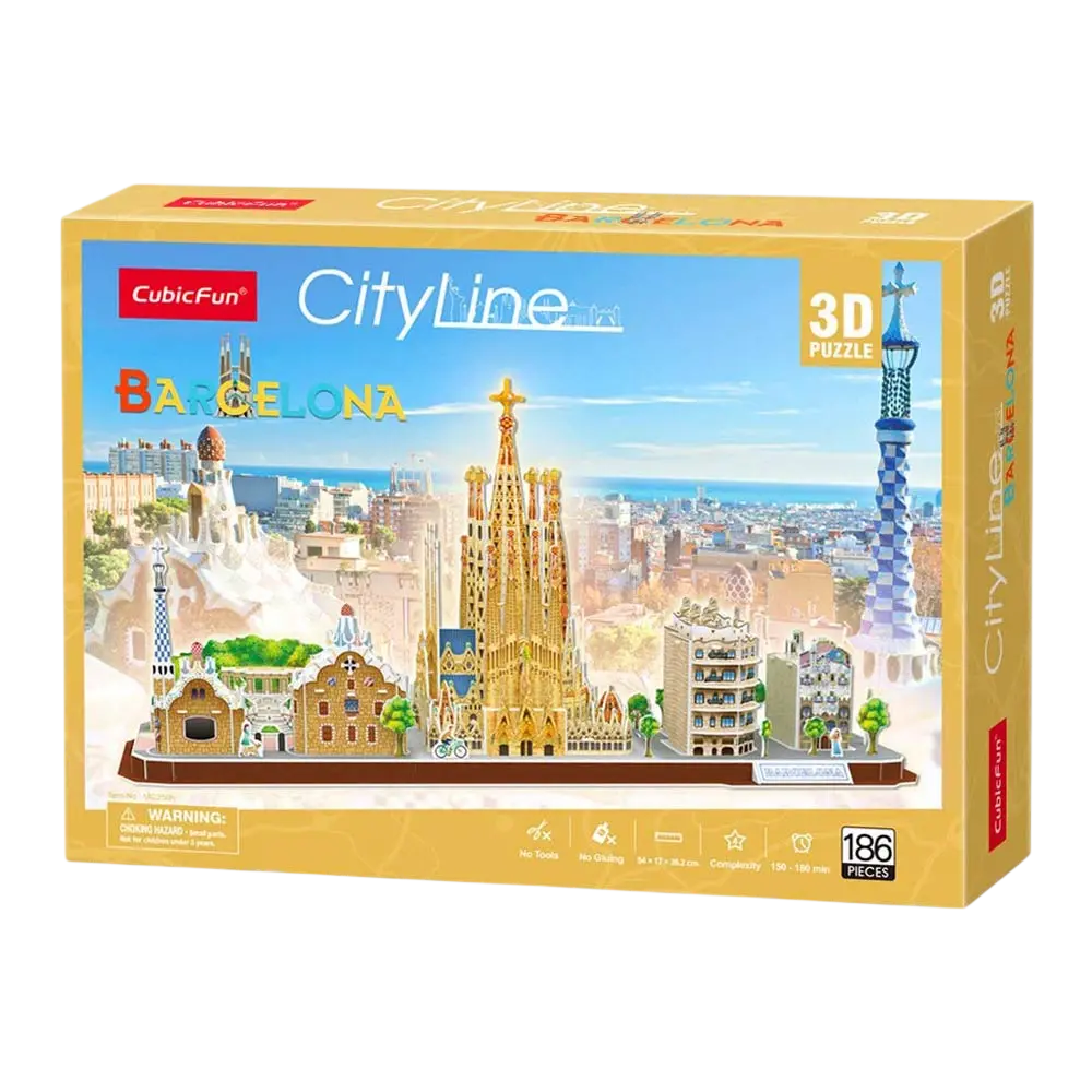 Конструктор 3D Cubic Fun City line Barcelona