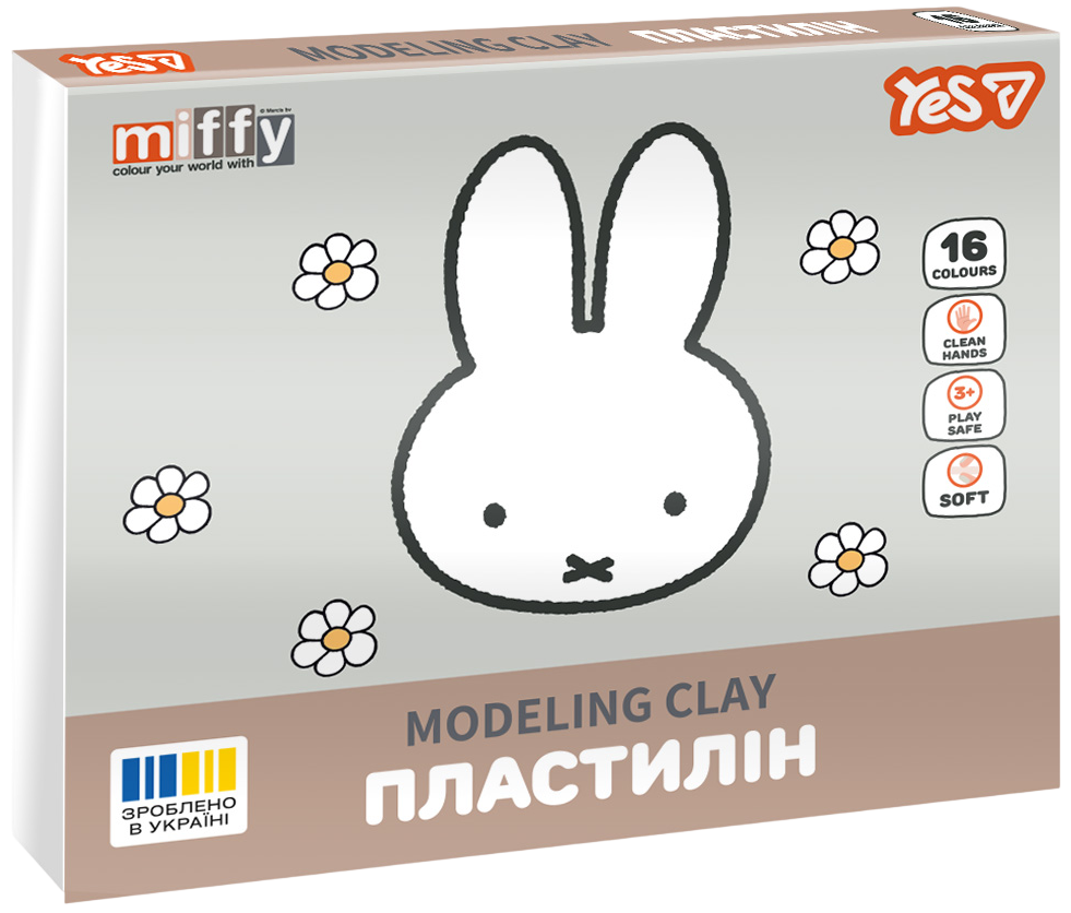 Пластилін Yes 16 кольорів Miffy