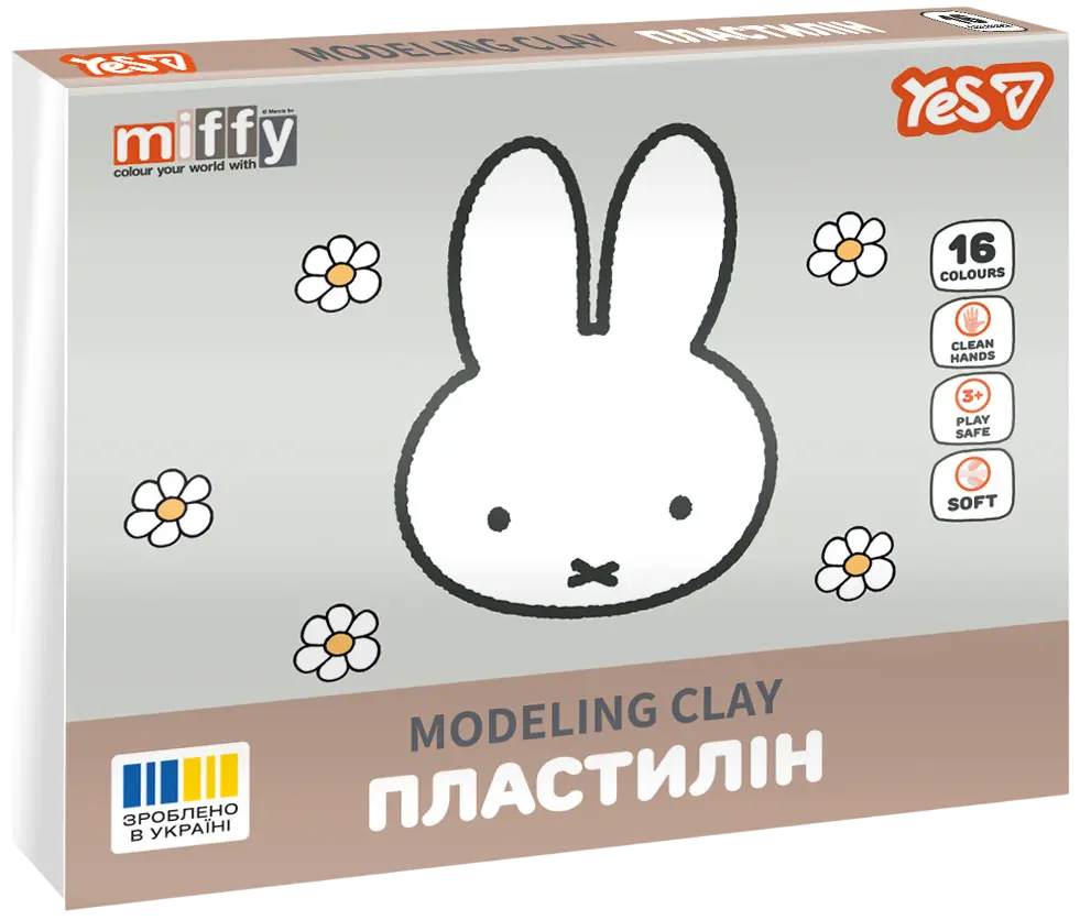 Пластилін Yes 16 кольорів Miffy