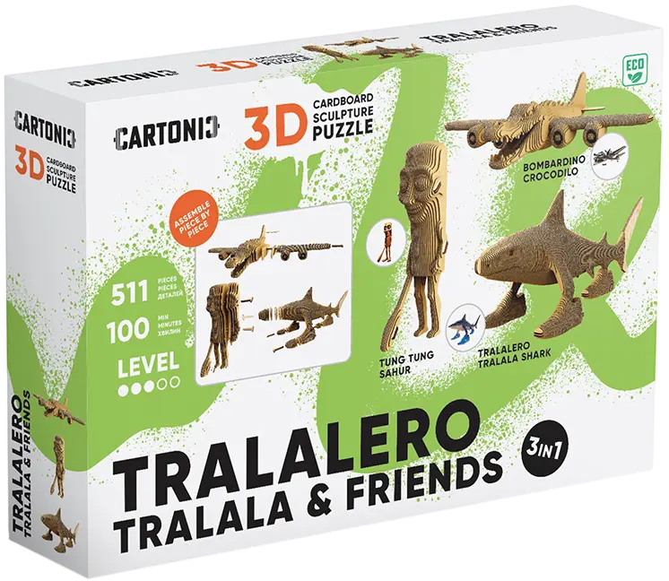 Картонний конструктор "Cartonic 3D Puzzle TRALALERO TRALALA & FRIENDS"