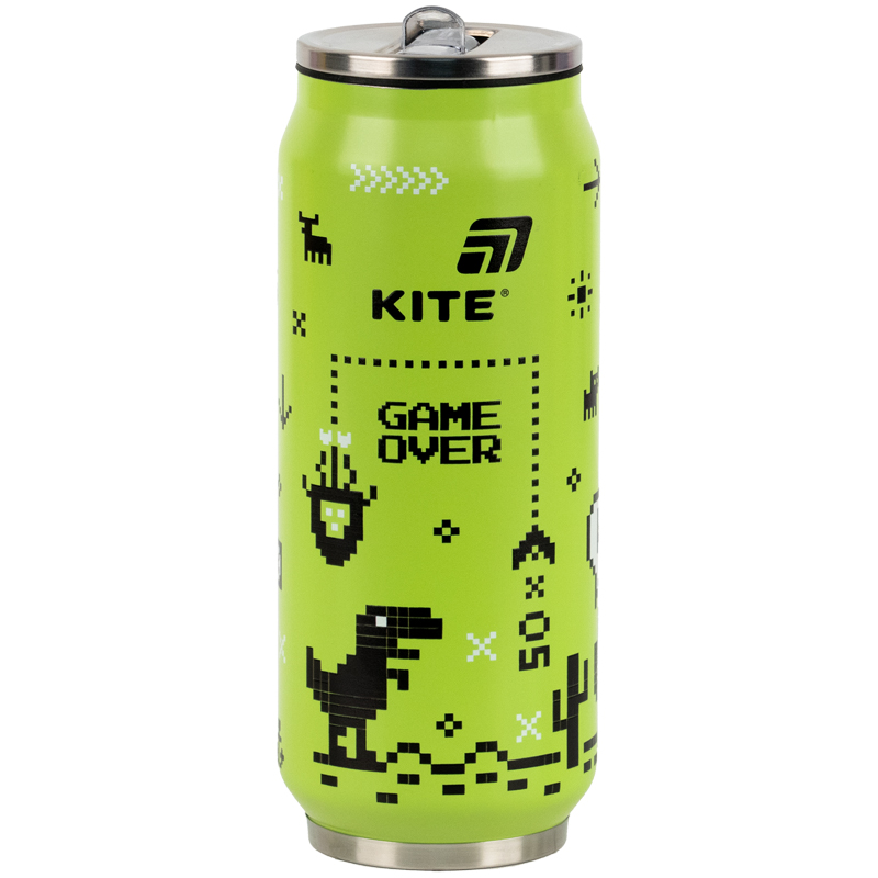 Термочашка з трубочкою Kite Game over, 500мл
