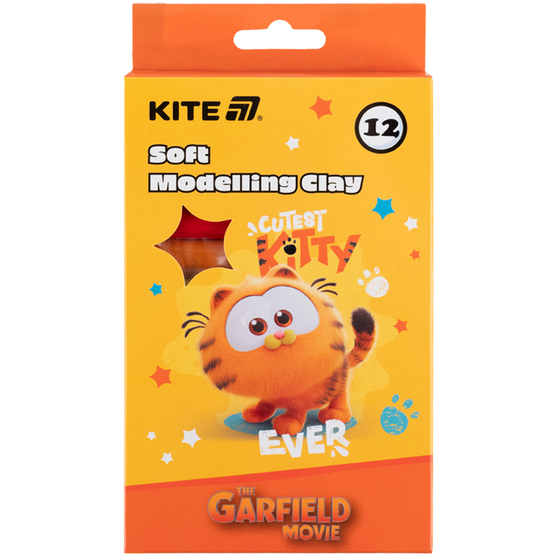 Пластилін восковий Kite Garfield (12 кольорів, 200...