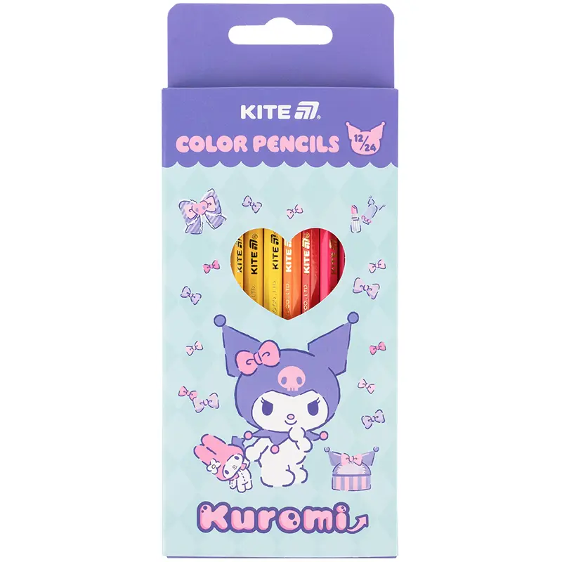 Олівці кольорові двосторонні Kite Kuromi (12 шт)