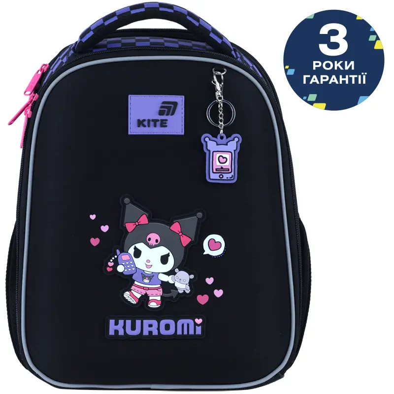 Обкладника "Рюкзак шкільний каркасний Kite Education Kuromi" Обкладинка "Рюкзак шкільний каркасний Kite Education Kuromi"