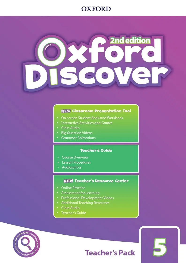 Обкладника "Oxford Discover (2E) 5. Teacher's Pack with CPT + TG + OPT" Обкладинка "Oxford Discover (2E) 5. Teacher's Pack with CPT + TG + OPT"