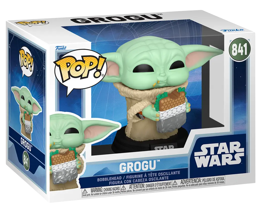 Фігурка Funko Pop Star Wars Мандалорець і Ґроґу Ґроґу із сендвічем