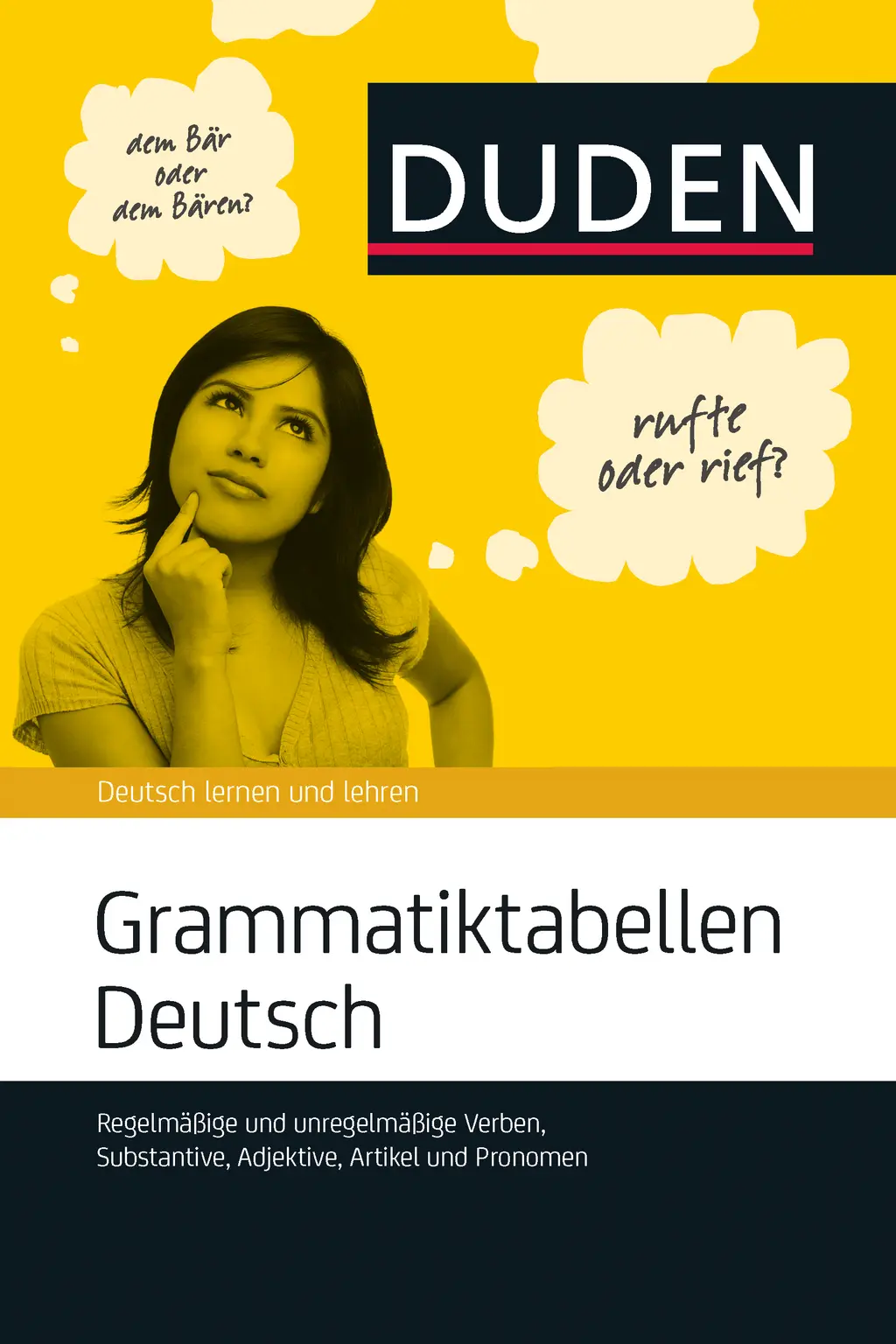 Обкладинка "Grammatiktabellen Deutsch: Regelmäßige und unregelmäßige Verben, Substantive, Adjektive, Artikel und"