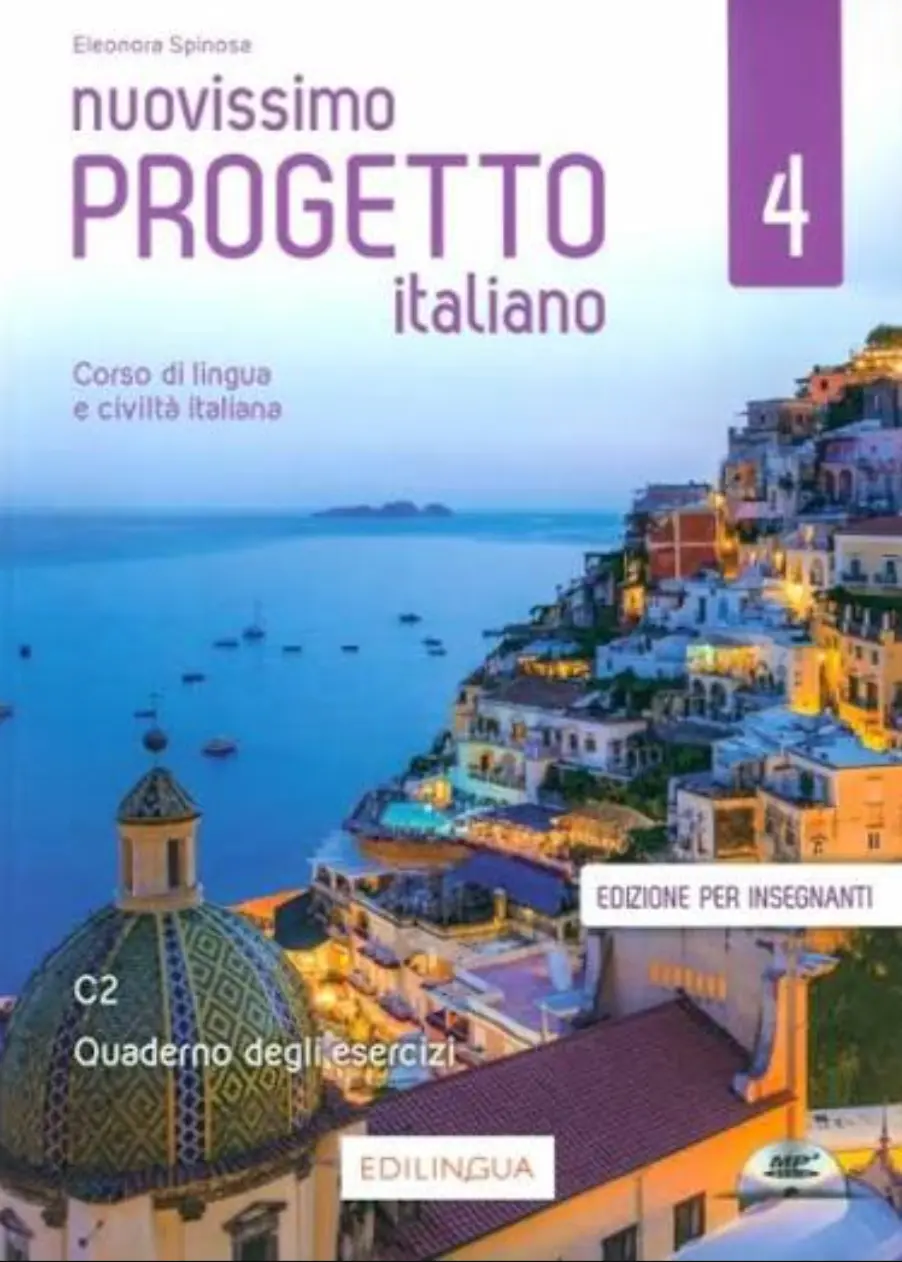 Обкладинка "Progetto Italiano Nuovissimo 4 (C2) Quaderno degli esercizi dell’insegnante + CD audio"