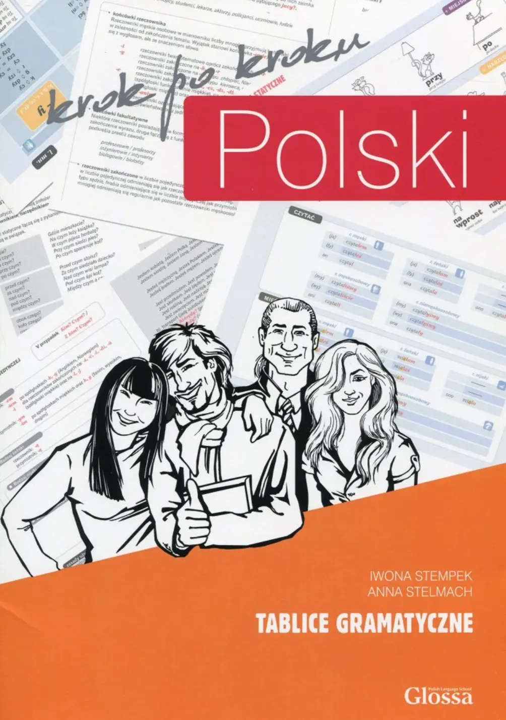 Обкладника "Polski, krok po kroku. Tablice gramatyczne" Обкладинка "Polski, krok po kroku. Tablice gramatyczne"