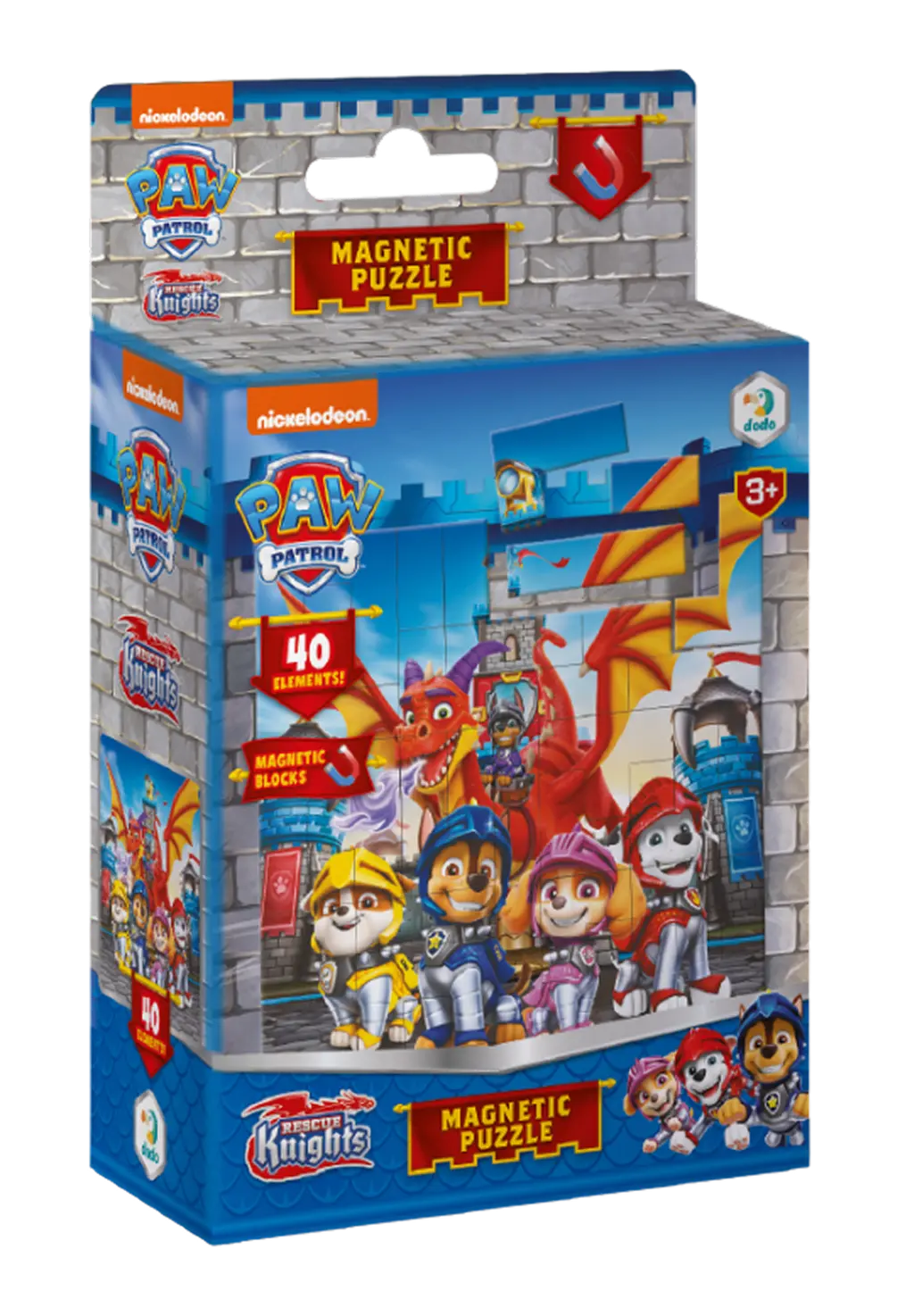 Обкладинка "Магнітний пазл на 40 елементів Paw Patrol. Лицарі"