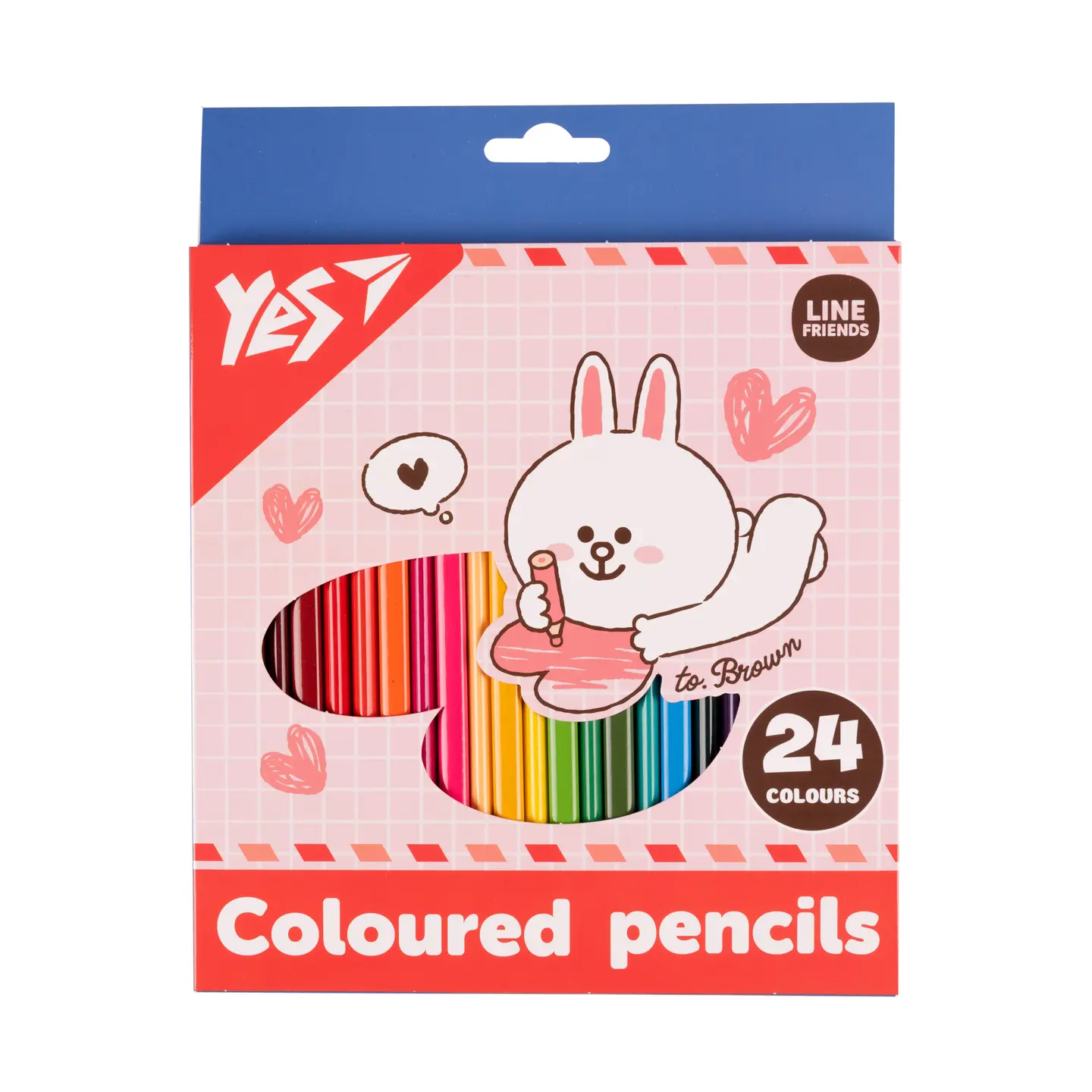 Олівці кольорові YES 24 кольорів Line Friends.Cony