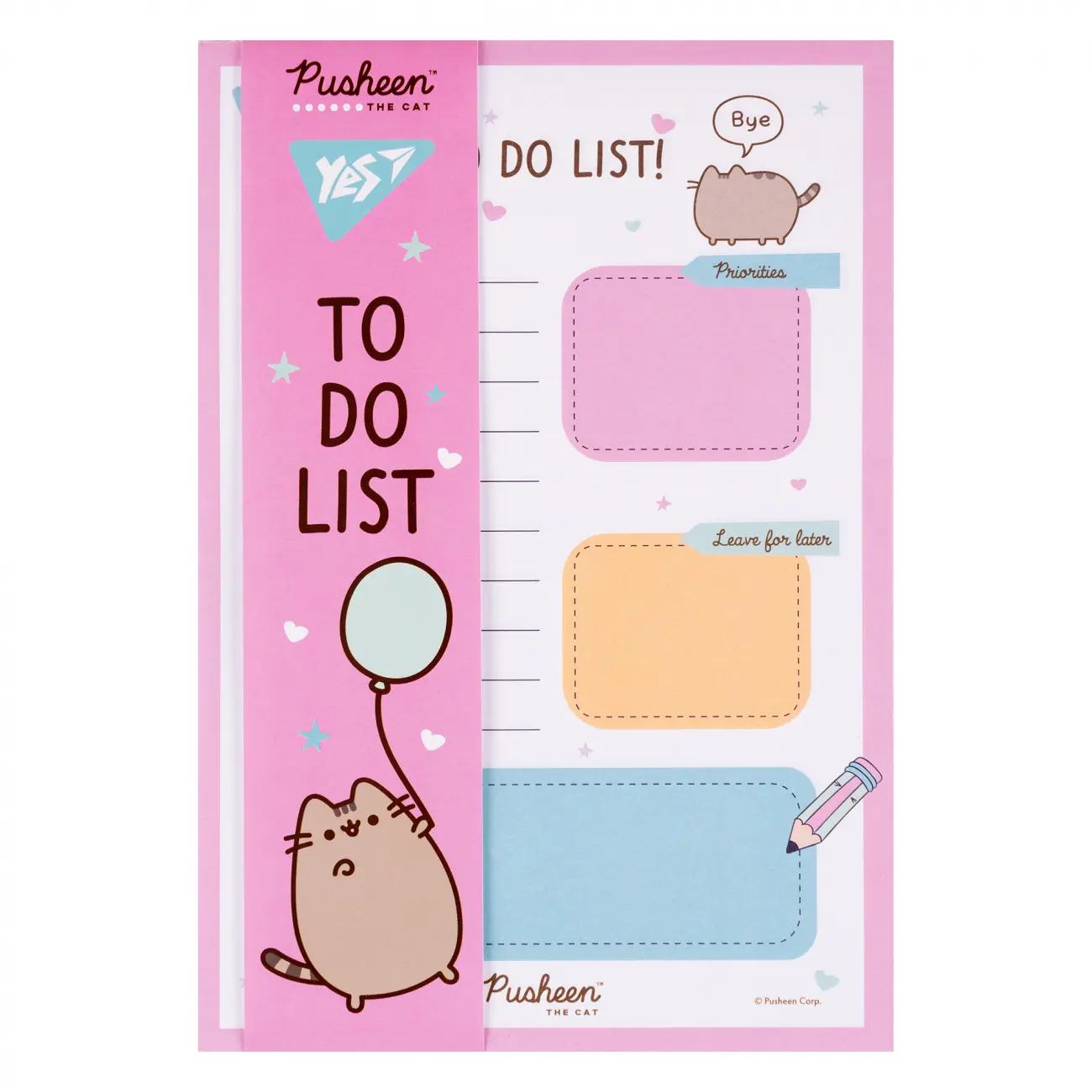 Папір для нотаток на магніті YES To Do Pusheen