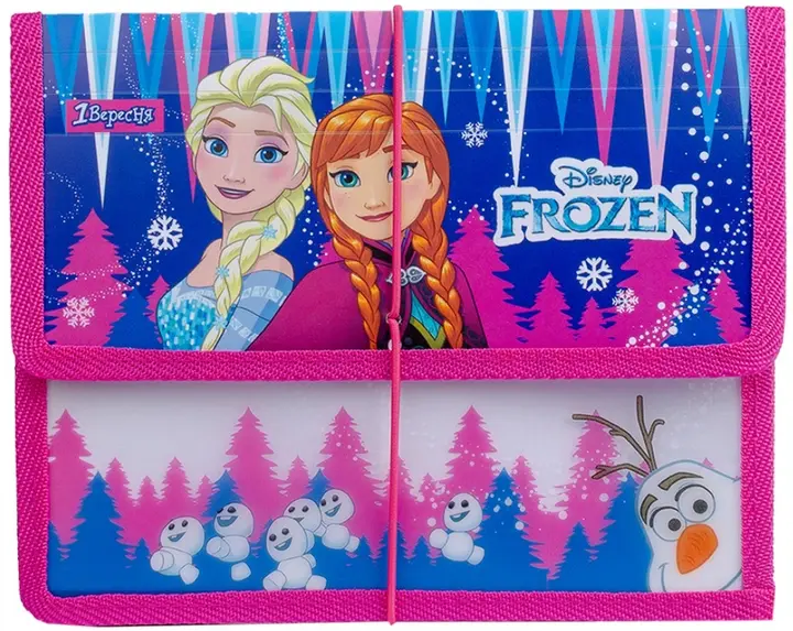 Папка для зошитів 1Вересня пласт. на резинці В5 Frozen