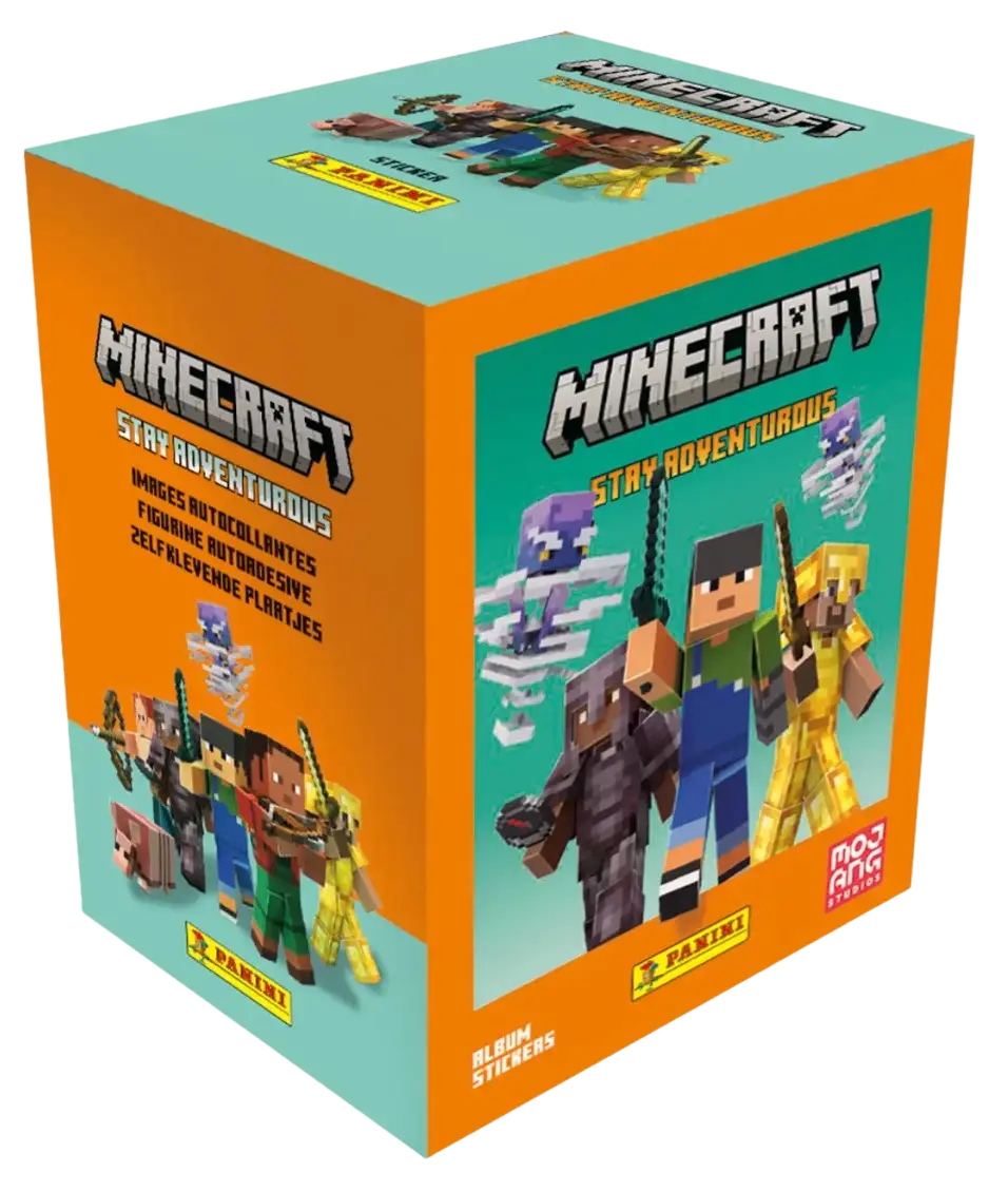 Коробочка з 36-ма пакетиками наклейок Panini Minecraft 2