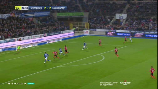Round 32. Strasbourg — Guingamp 3:3. Match overview