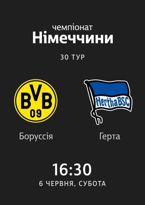 30-й тур. Боруссія Дортмунд — Герта. 1:0 Огляд матчу