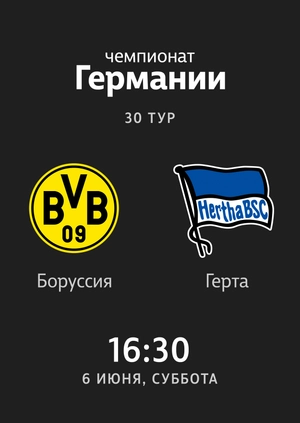 Round 30. Borussia Dortmund — Hertha Berlin. 1:0 Highlights