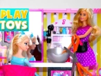 Barbie Cuts Elsа's Hair at the Beauty Salon! Play Toys DIY project