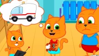 Cats Family in English - Toy Repair Cartoon for Kids