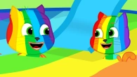 Cats Family in English - Rainbow Swimmers Cartoon for Kids