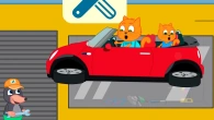 Cats Family in English - The Car Turned Into An Airplane Cartoon for Kids