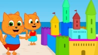 Cats Family en Français - Château de Sable Arc-en-ciel Animé 2020 en Français